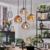 Ripoll lampa wisząca, kula świetlna, lampa wisząca kaskadowa złoty, przezroczysty, miedziany, przydymiony, 4-punktowe