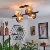Koyoto lampa sufitowa, kula świetlna bursztynowy, przezroczysty, przydymiony, 8-punktowe