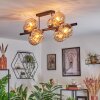 Koyoto lampa sufitowa, kula świetlna bursztynowy, 8-punktowe