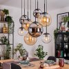 Gastor Lampa wisząca, Kula świetlna, Lampa wisząca W kolorze bursztynu, Chrom, Przezroczysty, Przydymiony, 8-punktowe