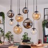 Gastor Lampa wisząca, Kula świetlna, Lampa wisząca W kolorze bursztynu, Chrom, Przezroczysty, Przydymiony, 8-punktowe