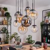 Gastor lampa wisząca, kula świetlna, lampa wisząca bursztynowy, chrom, przezroczysty, przydymiony, 8-punktowe