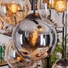 Gastor lampa wisząca, kula świetlna, lampa wisząca bursztynowy, chrom, przezroczysty, przydymiony, 8-punktowe