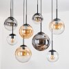 Gastor lampa wisząca, kula świetlna, lampa wisząca bursztynowy, chrom, przezroczysty, przydymiony, 8-punktowe