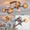 Koyoto lampa sufitowa, kula świetlna bursztynowy, przezroczysty, przydymiony, 8-punktowe