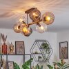 Koyoto lampa sufitowa, kula świetlna bursztynowy, przezroczysty, przydymiony, 8-punktowe
