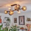 Koyoto lampa sufitowa, kula świetlna bursztynowy, przezroczysty, przydymiony, 8-punktowe