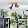 Hagan lampa sufitowa, spot sufitowy chrom, kolory naturalne, czarny, 2-punktowe