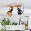 Hagan lampa sufitowa, spot sufitowy chrom, kolory naturalne, czarny, 2-punktowe