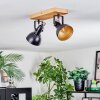 Hagan lampa sufitowa, spot sufitowy chrom, kolory naturalne, czarny, 2-punktowe