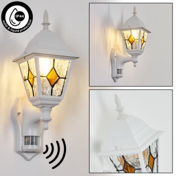 Naofe zewnętrzny kinkiet, kinkiet biały, 1-punktowy, Czujnik ruchu