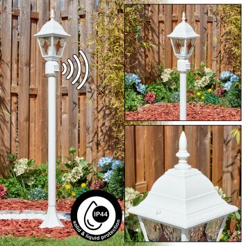 Naofe słupek ogrodowy biały, 1-punktowy, Czujnik ruchu