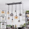 Ripoll lampa wisząca, kula świetlna, lampa wisząca bursztynowy, przezroczysty, przydymiony, 8-punktowe