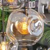 Ripoll lampa wisząca, kula świetlna, lampa wisząca bursztynowy, przezroczysty, przydymiony, 8-punktowe