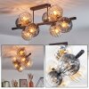Koyoto Lampa sufitowa, Kula świetlna W kolorze bursztynu, Przezroczysty, Przydymiony, 8-punktowe