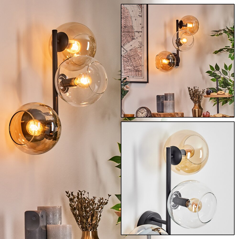 Koyoto Kula świetlna, Lampa ścienna W kolorze bursztynu, Przezroczysty, 3-punktowe main product photo