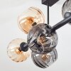 Koyoto Lampa sufitowa, Kula świetlna W kolorze bursztynu, Przydymiony, 8-punktowe