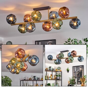 Ripoll Lampa sufitowa, Kula świetlna Złoty, Czarny, 10-punktowe Ripoll Lampa sufitowa, Kula świetlna Złoty, Czarny, 10-punktowe
