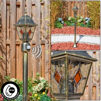 Naofe słupek ogrodowy brązowy, złoty, 1-punktowy, Czujnik ruchu