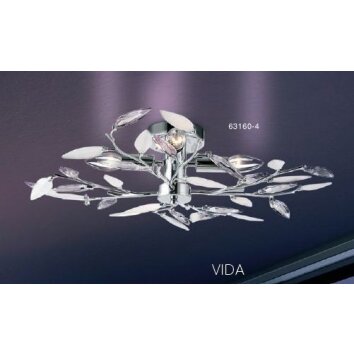 Globo VIDA lampa sufitowa Chrom, 4-punktowe