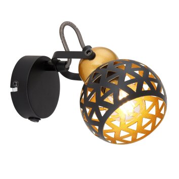 Globo SARRA Lampa ścienna Czarny, 1-punktowy