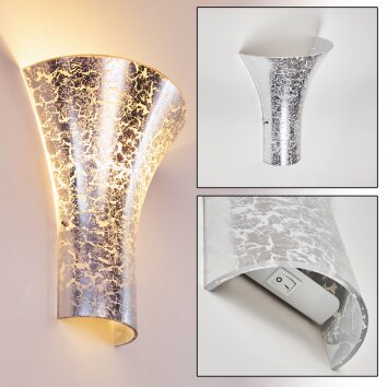 Nerola Lampa ścienna Srebrny, 1-punktowy