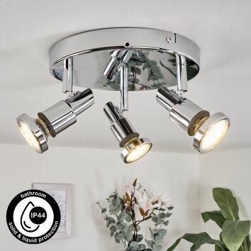 Morges Lampa Sufitowa Chrom, 3-punktowe