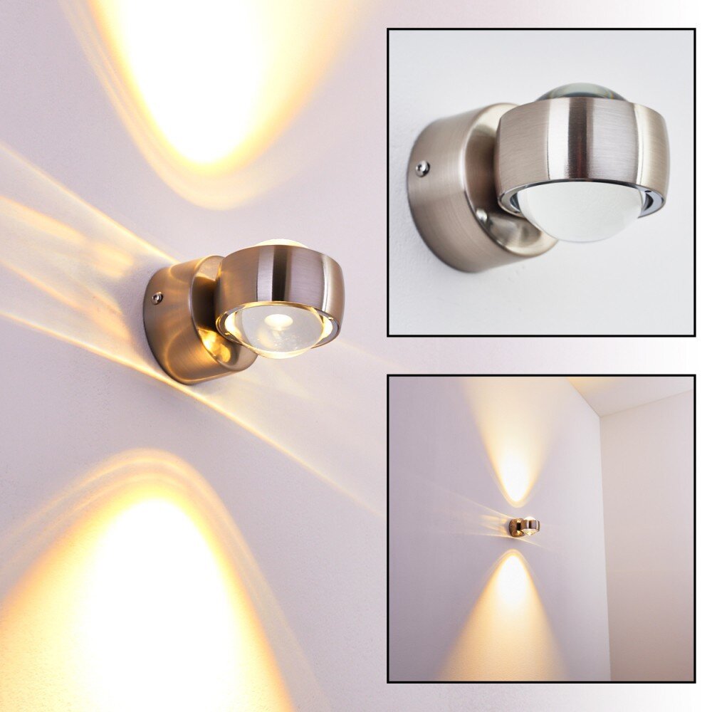 Rio lampa ścienna LED Srebrny, 2-punktowe main product photo