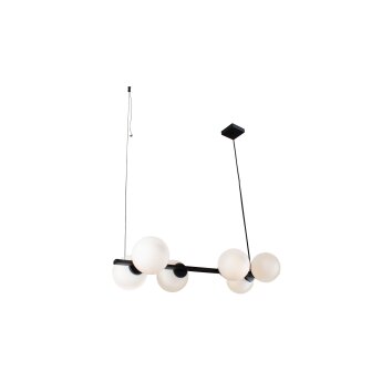 Luce Design PLUTO Lampa Wisząca Czarny, 6-punktowe