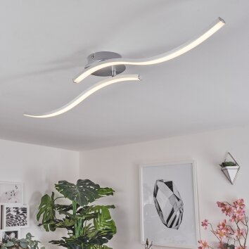 Mohlin Lampa Sufitowa LED nikiel, Biały, 2-punktowe