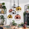 Gastor Lampa wisząca, Kula świetlna, Lampa wisząca Chrom, Złoty, Przezroczysty, W kolorze miedzi, Przydymiony, 6-punktowe