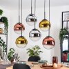 Gastor Lampa wisząca, Kula świetlna, Lampa wisząca Chrom, Złoty, Przezroczysty, W kolorze miedzi, Przydymiony, 6-punktowe