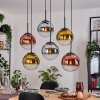 Gastor Lampa wisząca, Kula świetlna, Lampa wisząca Chrom, Złoty, Przezroczysty, W kolorze miedzi, Przydymiony, 6-punktowe