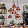 Gastor lampa wisząca, kula świetlna, lampa wisząca przezroczysty, miedziany, 6-punktowe