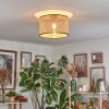 Ramila lampa sufitowa naturalny, czarny, 1-punktowy