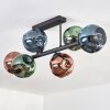 Ripoll lampa sufitowa, kula świetlna niebeieski, zielony, miedziany, 6-punktowe