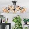 Ripoll Lampa sufitowa, Kula świetlna W kolorze bursztynu, 7-punktowe
