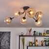Koyoto lampa sufitowa, kula świetlna 73 cm bursztynowy, przezroczysty, przydymiony, 6-punktowe