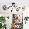Koyoto lampa sufitowa, kula świetlna 73 cm bursztynowy, przezroczysty, przydymiony, 6-punktowe