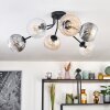 Koyoto lampa sufitowa, kula świetlna 73 cm bursztynowy, przezroczysty, przydymiony, 6-punktowe