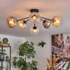 Koyoto lampa sufitowa, kula świetlna 73 cm bursztynowy, przezroczysty, przydymiony, 6-punktowe