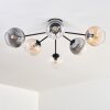 Koyoto lampa sufitowa, kula świetlna 73 cm bursztynowy, przezroczysty, przydymiony, 6-punktowe