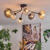 Koyoto lampa sufitowa, kula świetlna 73 cm bursztynowy, przezroczysty, przydymiony, 6-punktowe
