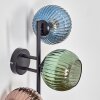 Koyoto Kula świetlna, Lampa ścienna Niebeieski, Zielony, W kolorze miedzi, 3-punktowe