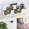 Ripoll Lampa sufitowa, Kula świetlna Niebeieski, Złoty, Zielony, 8-punktowe