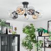 Ripoll lampa sufitowa, kula świetlna bursztynowy, przezroczysty, przydymiony, 7-punktowe
