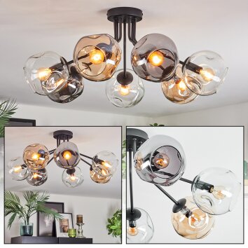 Ripoll Lampa sufitowa, Kula świetlna W kolorze bursztynu, Przezroczysty, Przydymiony, 7-punktowe Ripoll Lampa sufitowa, Kula świetlna W kolorze bursztynu, Przezroczysty, Przydymiony, 7-punktowe