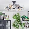 Ripoll lampa sufitowa, kula świetlna bursztynowy, przezroczysty, przydymiony, 7-punktowe