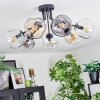 Ripoll lampa sufitowa, kula świetlna bursztynowy, przezroczysty, przydymiony, 7-punktowe
