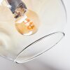 Ripoll Lampa sufitowa, Kula świetlna W kolorze bursztynu, Przezroczysty, Przydymiony, 7-punktowe